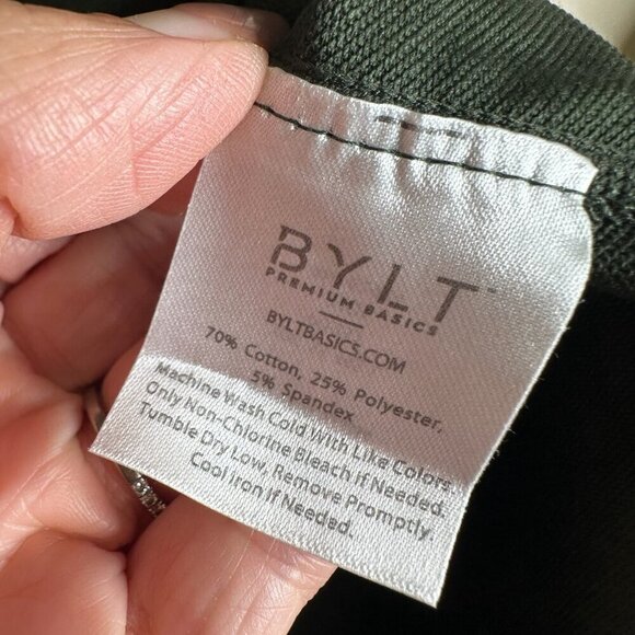 BYLT Shirt Mens Large Green Premium Basics Drop Cut Lux Soft Short Sleeve Tee - Picture 7 of 10